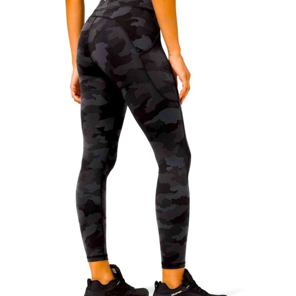 lululemon athletica Pants - Lululemon invigorate soft black & grey camo high rise 7/8 athletic leggings